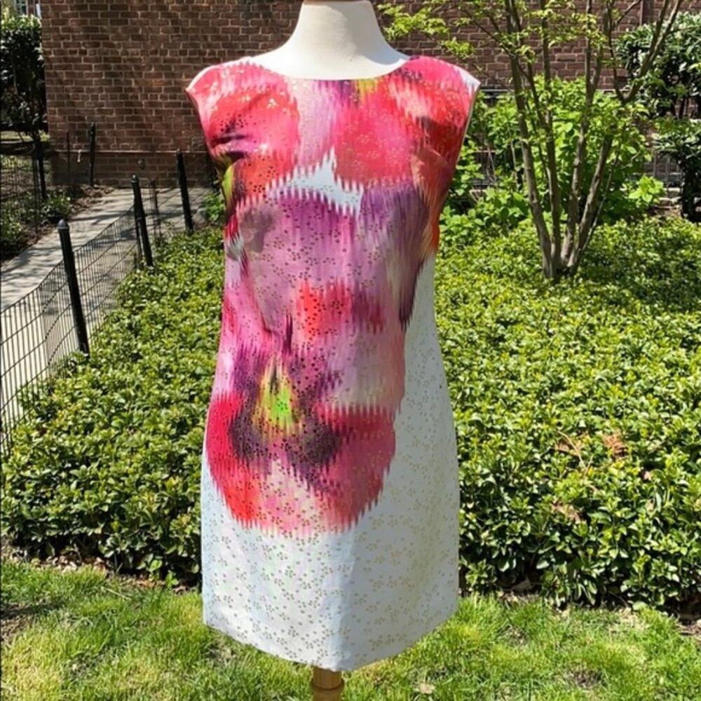 Ted Baker Expressive Pansy Diliani Sleeveless Midi Shift Dress - Picture 2 of 9